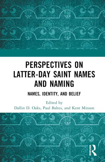 Cover of Perspectives on Latter-day Saint Names and Naming