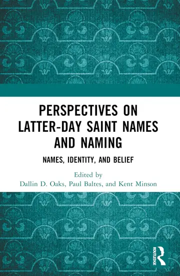 Cover of Perspectives on Latter-day Saint Names and Naming