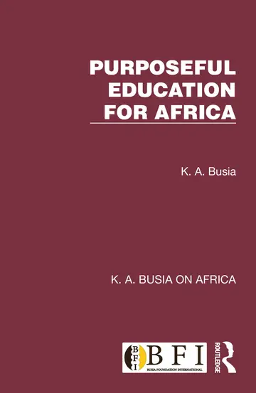 Cover of Purposeful Education for Africa