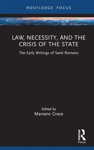 Cover of Law, Necessity, and the Crisis of the State