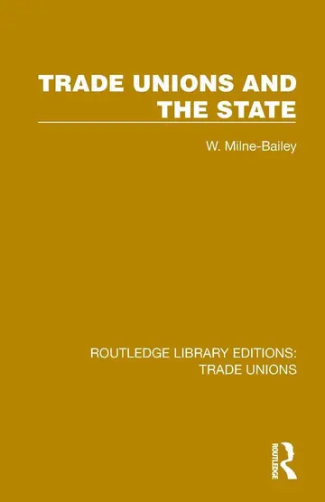 Cover of Trade Unions and the State