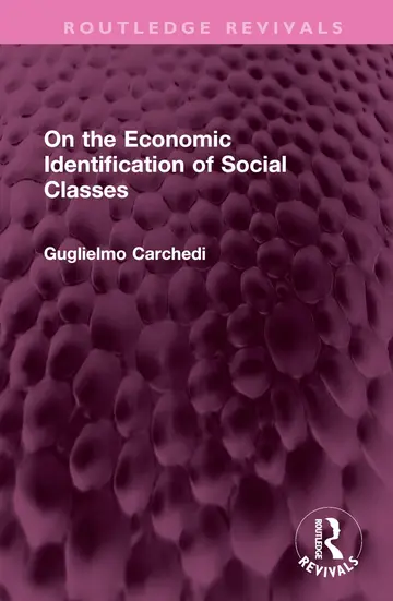 Cover of On the Economic Identification of Social Classes