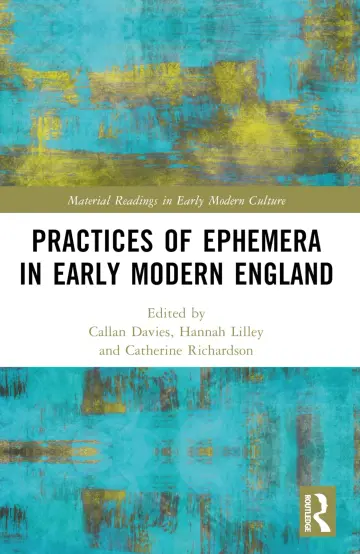 Cover of Practices of Ephemera in Early Modern England