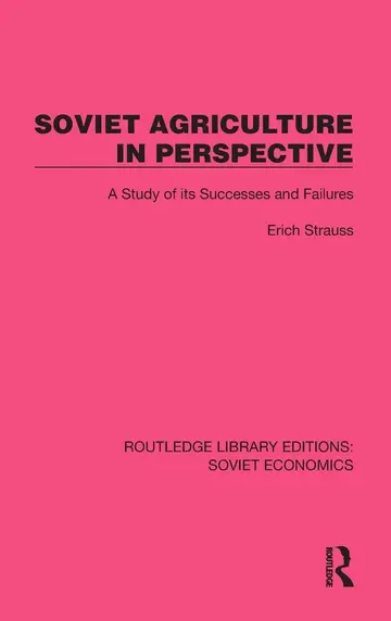 Cover of Soviet Agriculture in Perspective
