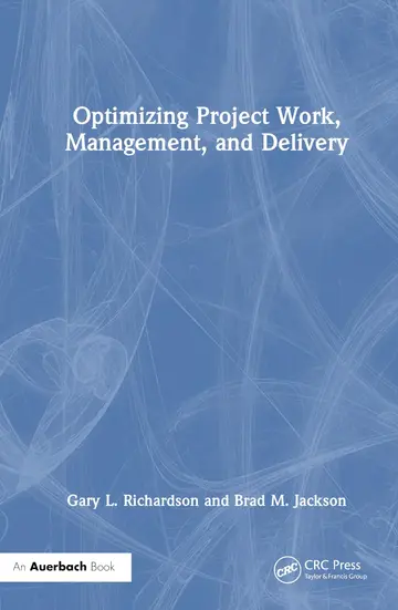 Cover of Optimizing Project Work, Management, and Delivery