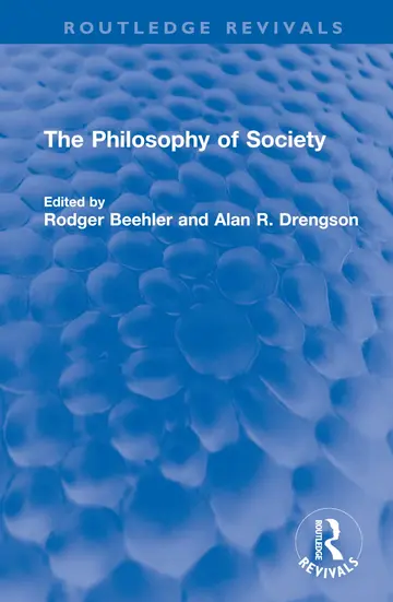 Cover of The Philosophy of Society