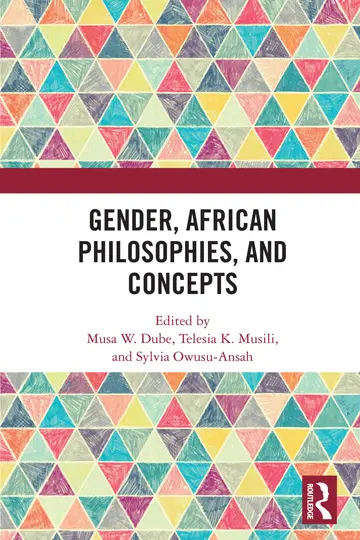 Cover of Gender, African Philosophies and Concepts