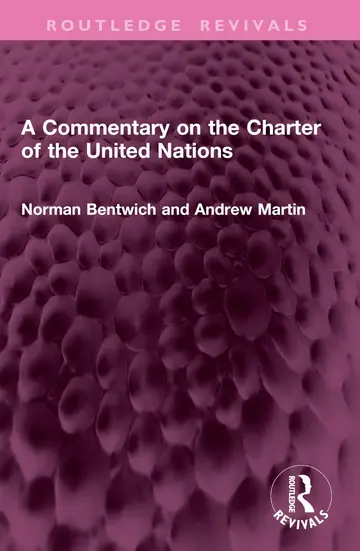 Cover of A Commentary on the Charter of the United Nations