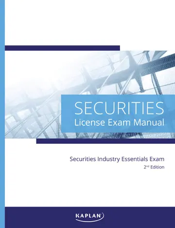 Cover of Kaplan Securities Industry Essentials License Exam Manual, 2nd Edition - Comprehensive Exam Prep Book