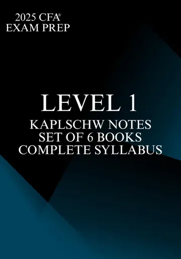 Cover of 2025 CFA Level 1 Exam Prep, Kaplschw Notes, Complete Syllabus Set of 6 Books