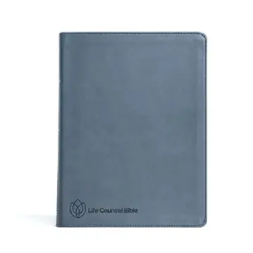 Cover of CSB Life Counsel Bible, Slate Blue Leathertouch