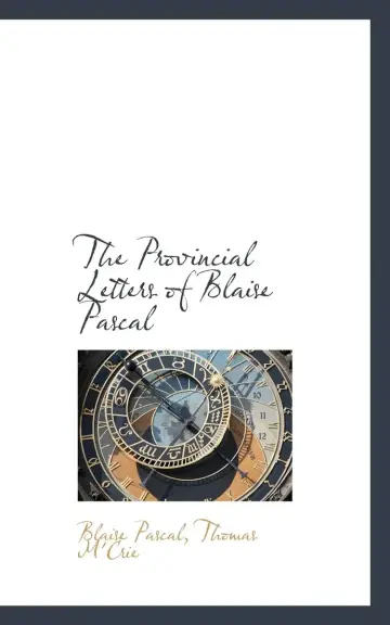 Cover of The Provincial Letters of Blaise Pascal