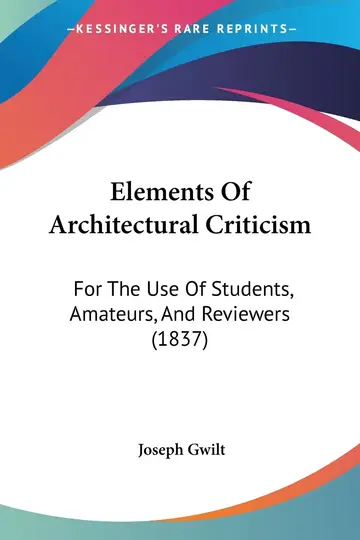 Cover of Elements of Architectural Criticism