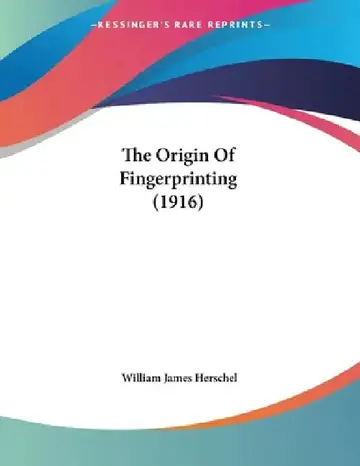 Cover of The Origin Of Fingerprinting (1916)