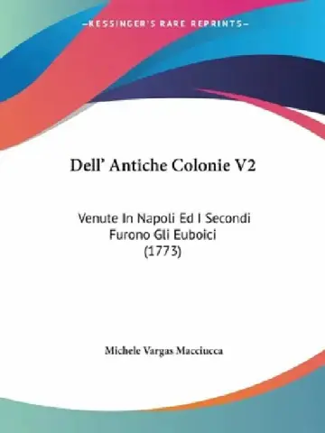 Cover of Dell' Antiche Colonie V2