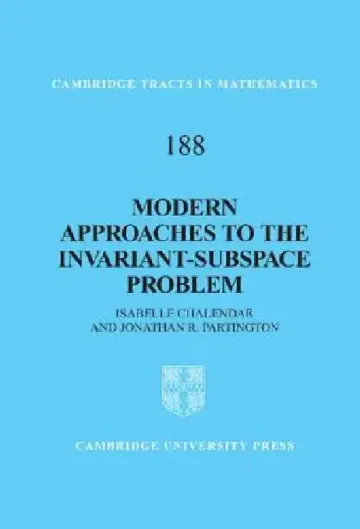 Cover of Modern Approaches to the Invariant-Subspace Problem