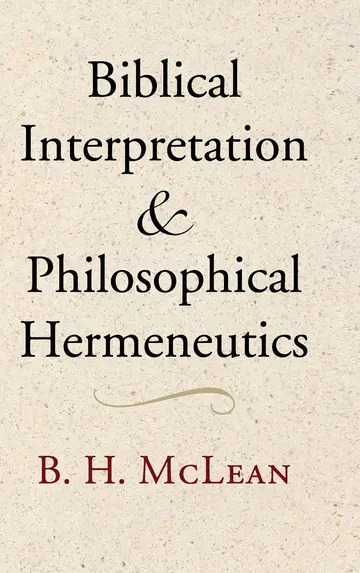 Cover of Biblical Interpretation and Philosophical Hermeneutics