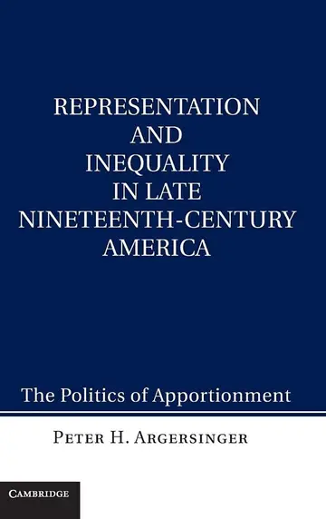 Cover of Representation and Inequality in Late Nineteenth-Century America