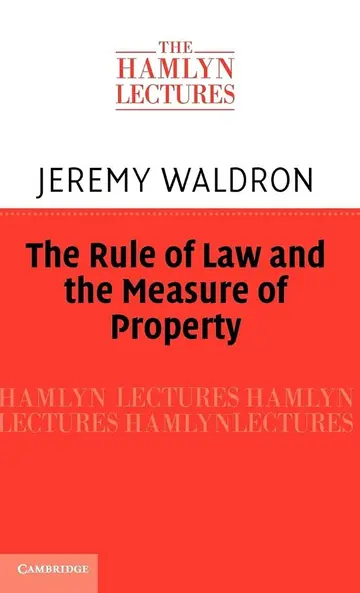 Cover of The Rule of Law and the Measure of Property