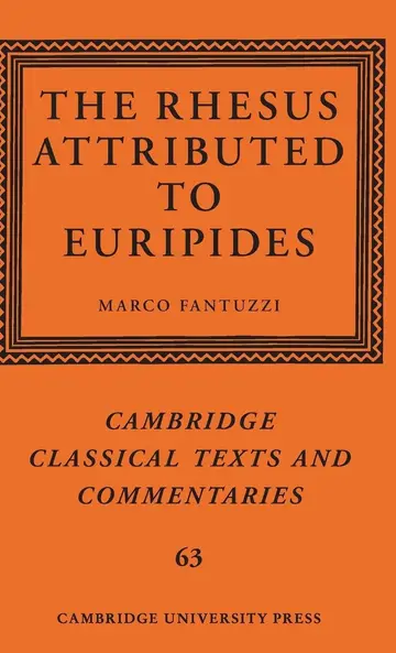 Cover of The Rhesus Attributed to Euripides