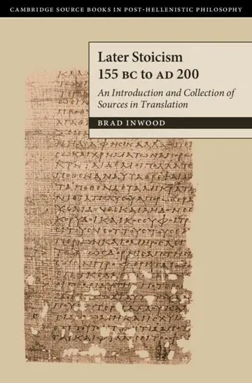 Cover of Later Stoicism 155 BC to AD 200