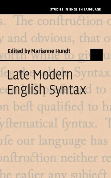 Cover of Late Modern English Syntax