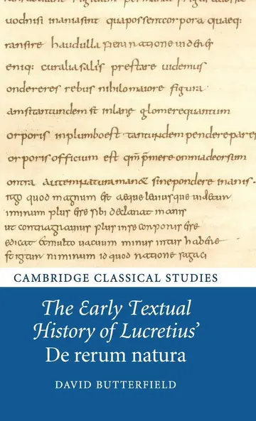 Cover of The Early Textual History of Lucretius' De rerum natura