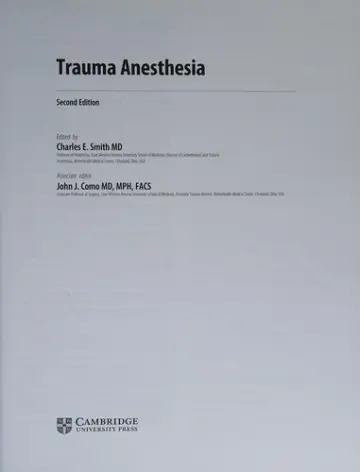 Cover of Trauma Anesthesia