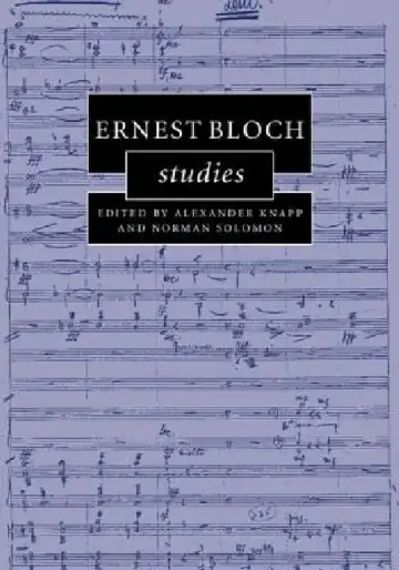 Cover of Ernest Bloch Studies