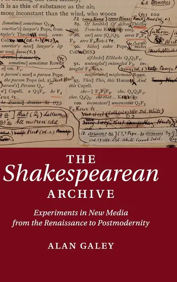 Cover of The Shakespearean Archive
