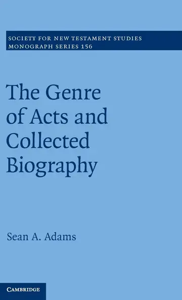 Cover of The Genre of Acts and Collected Biography