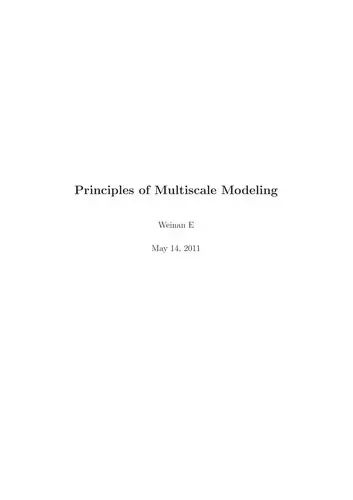 Cover of Principles of Multiscale Modeling