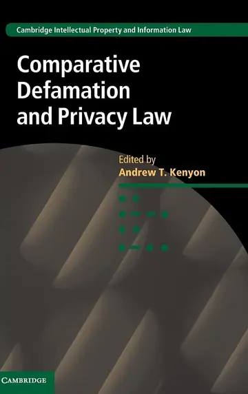 Cover of Comparative Defamation and Privacy Law