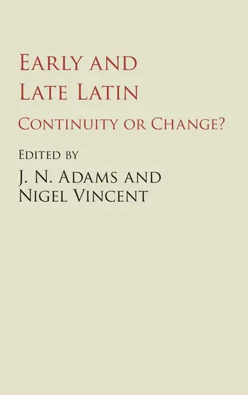 Cover of Early and Late Latin