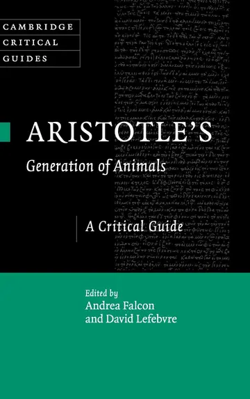 Cover of Aristotle's Generation of Animals