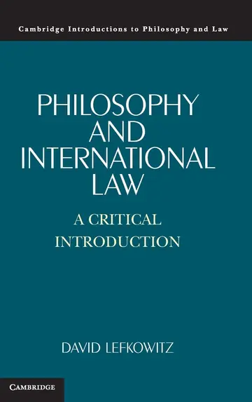 Cover of Philosophy and International Law