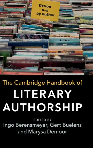 Cover of The Cambridge Handbook of Literary Authorship