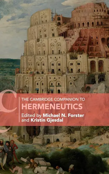 Cover of The Cambridge Companion to Hermeneutics