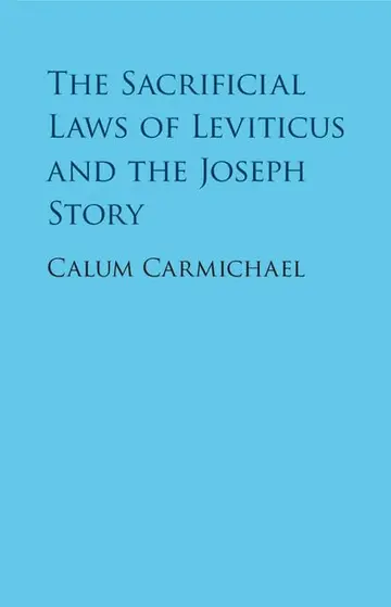 Cover of The Sacrificial Laws of Leviticus and the Joseph Story