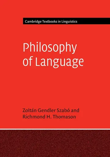 Cover of Philosophy of Language