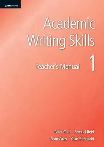 Cover of Academic Writing Skills 1 Teacher's Manual