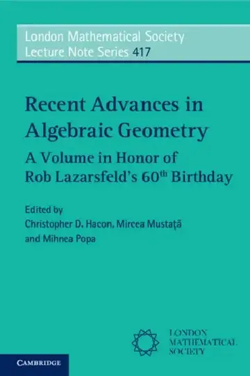 Cover of Recent Advances in Algebraic Geometry
