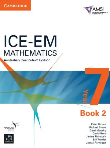 Cover of ICE-EM Mathematics Australian Curriculum Edition Year 7 Book 2