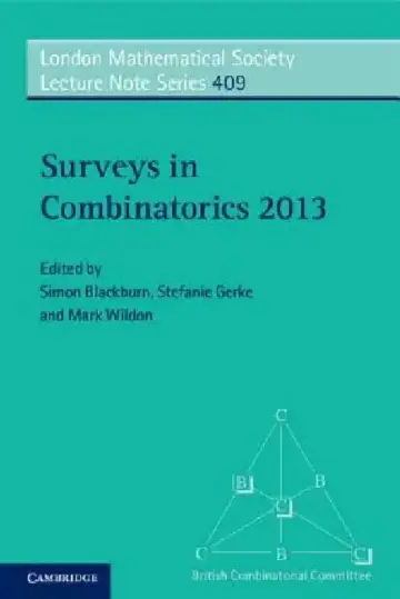 Cover of Surveys in Combinatorics 2013