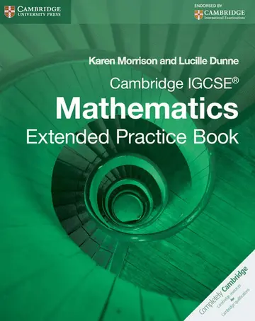 Cover of Cambridge IGCSE Mathematics Extended Practice Book