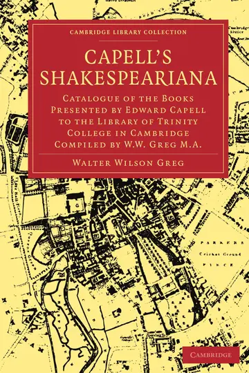 Cover of Capell's Shakespeariana