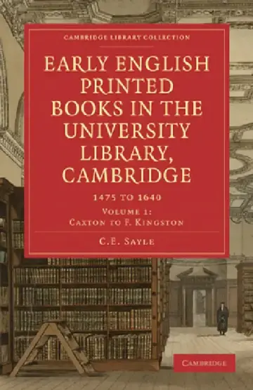 Cover of Early English Printed Books in the University Library, Cambridge