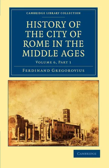 Cover of History of the City of Rome in the Middle Ages