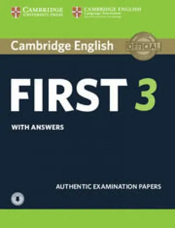 Cover of Cambridge English First 3 Student's Book with Answers with Audio