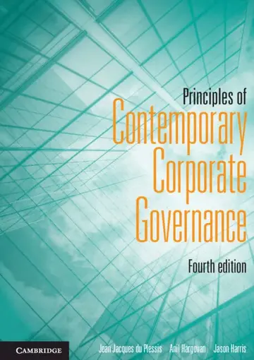 Cover of Principles of Contemporary Corporate Governance